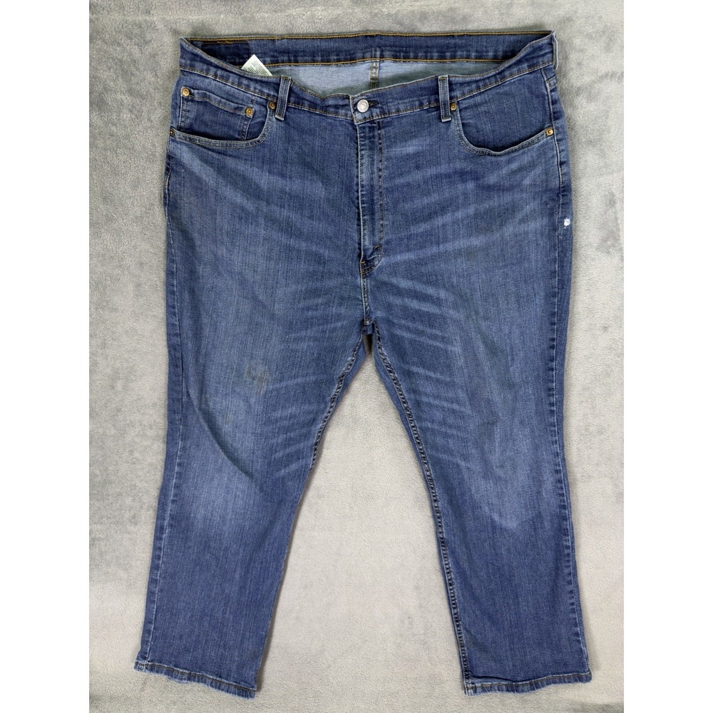 Levis Jeans Mens 44x30 Blue Medium Wash‎ Distressed Denim 559 Relaxed Straight